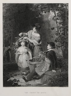 La corona di luppolo, incisione romantica da William Frederick Williams