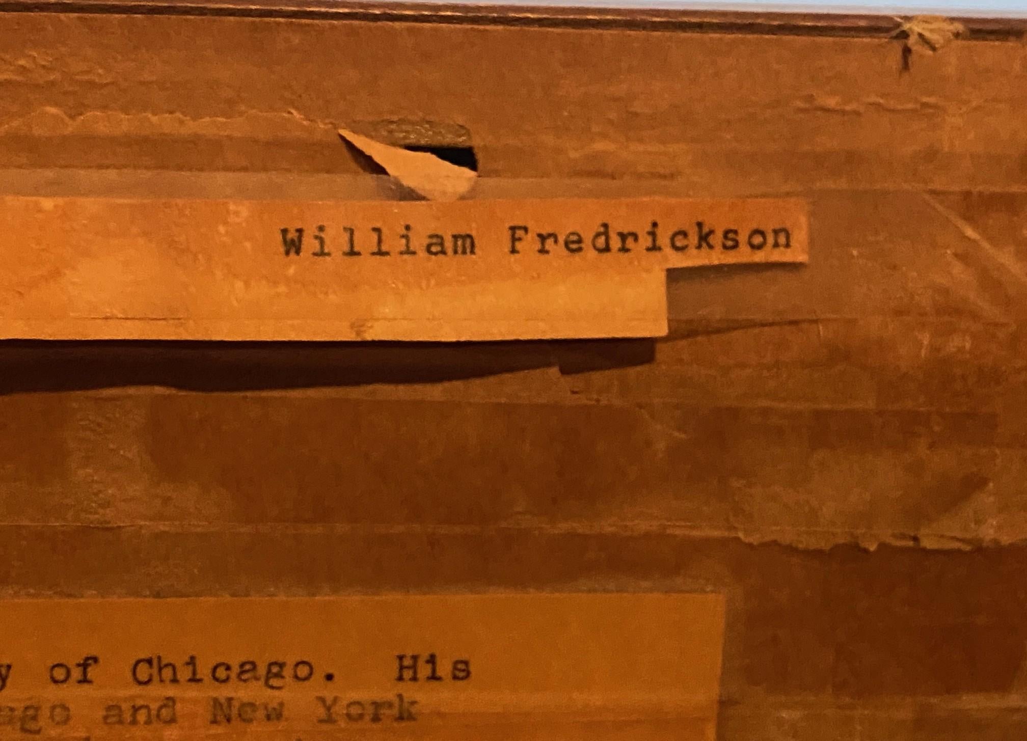 William Fredericksen Signed Mid-Century Modern Encaustic Painting Fear, 1956 For Sale 6