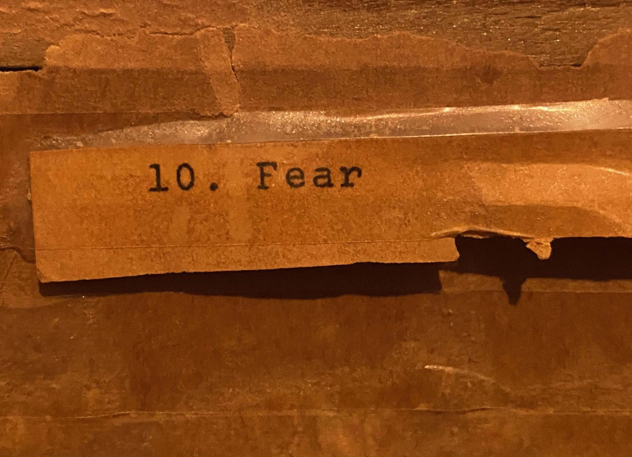 William Fredericksen Signed Mid-Century Modern Encaustic Painting Fear, 1956 For Sale 10