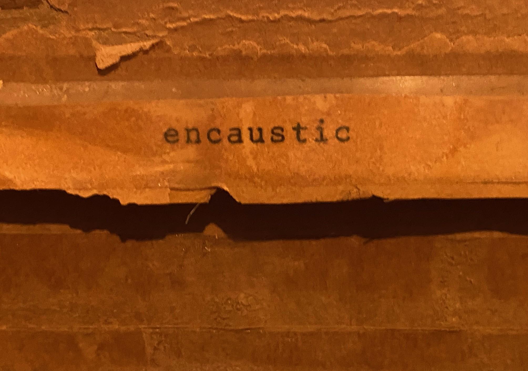 William Fredericksen Signed Mid-Century Modern Encaustic Painting Fear, 1956 For Sale 11