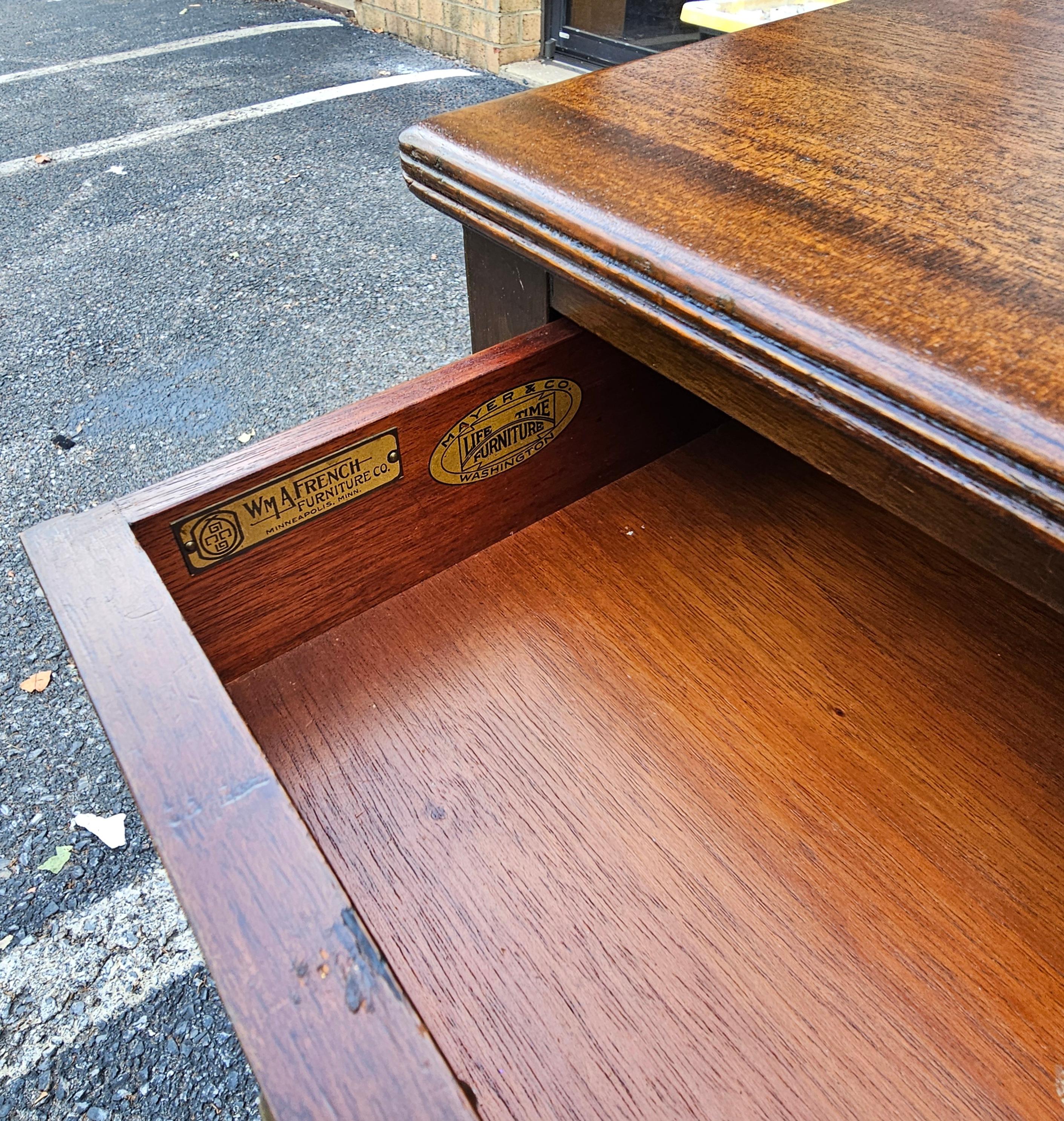 William French Minneapolis Mahogany Writing Desk, Circa 1890s For Sale 9