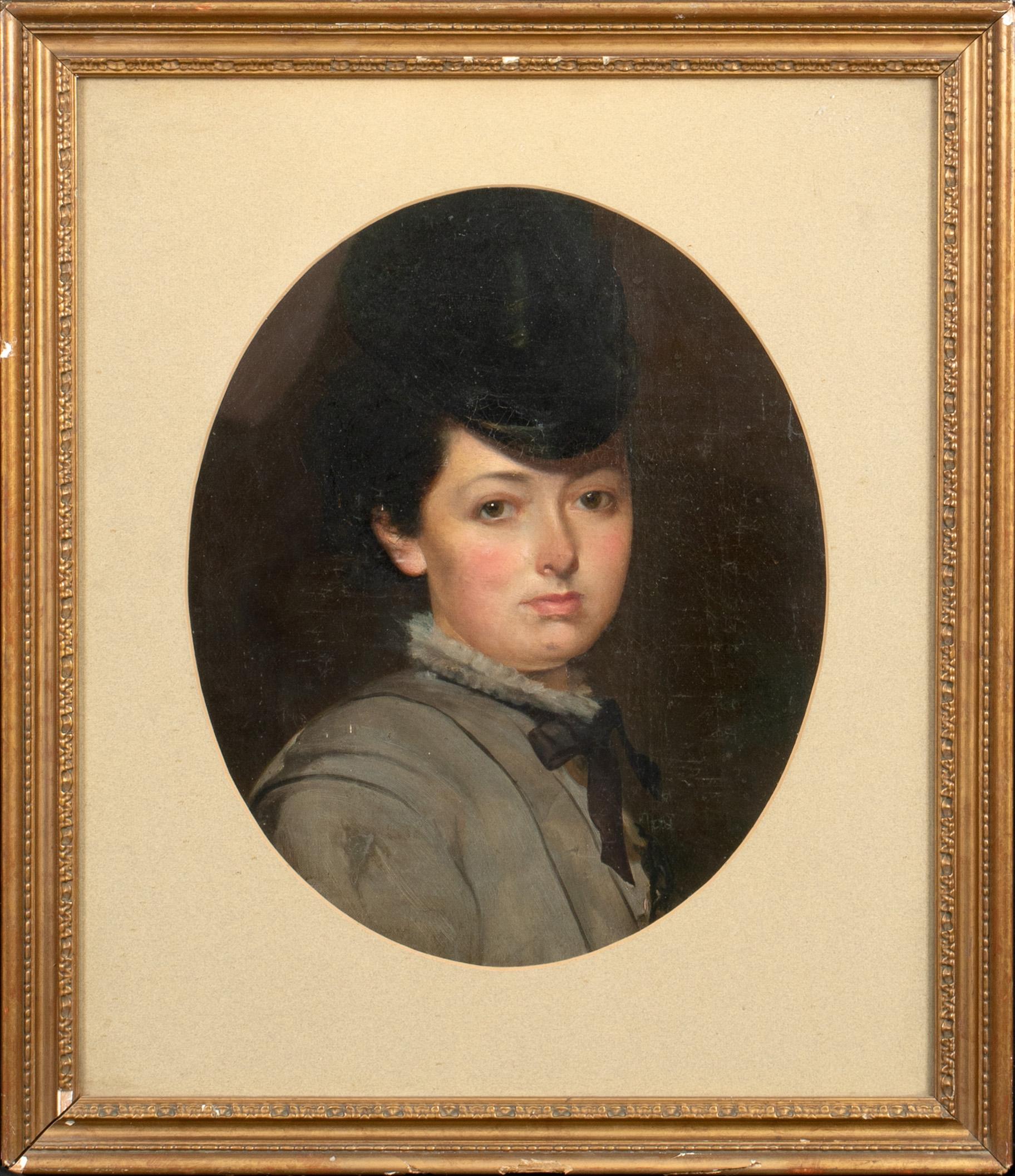 William Frith Powell Portrait Painting - Portrait of A lady In Riding Attire, 19th Century 
