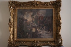 19th Century Genre scene, Oil on Canvas by William Fulton Brown