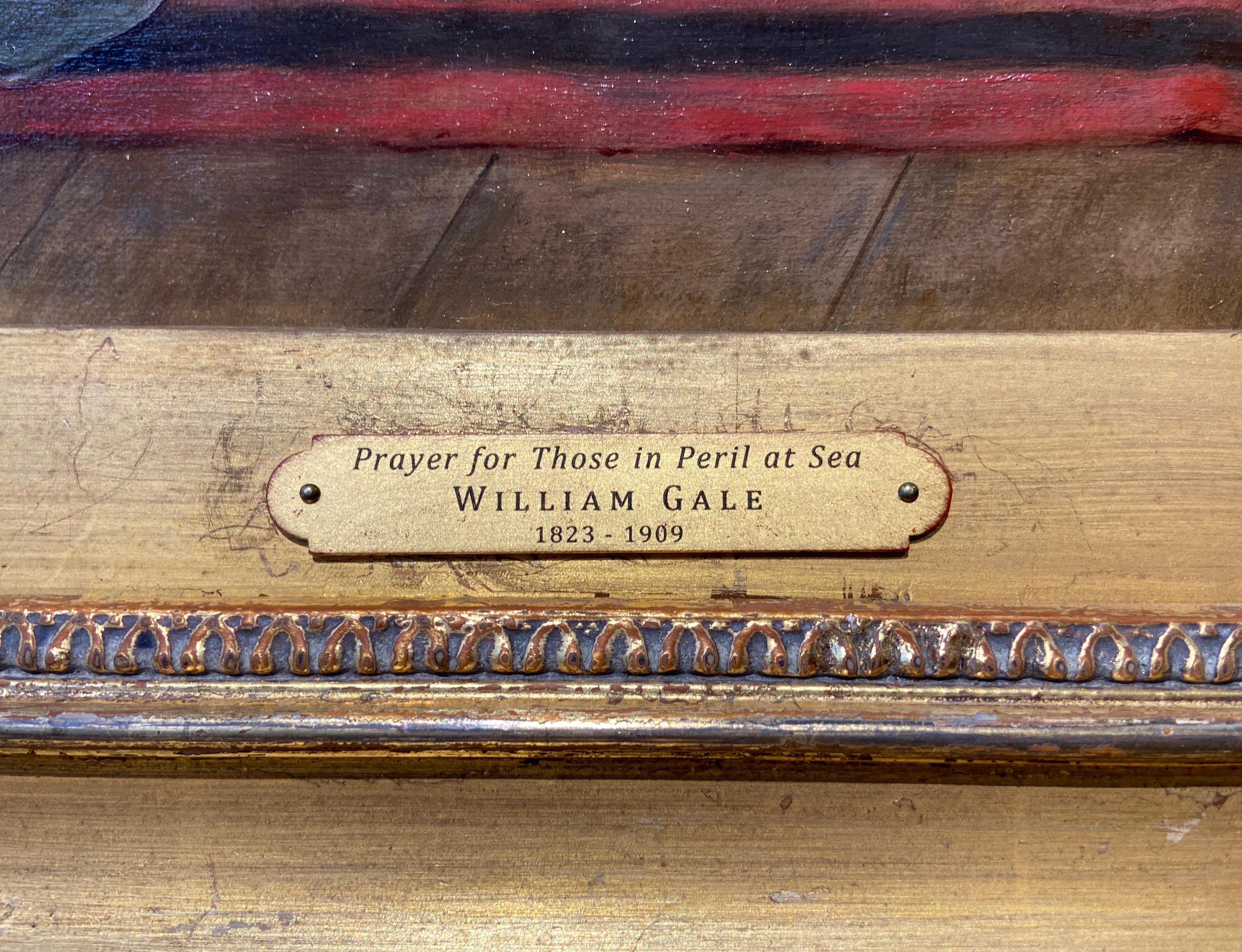 Prayer for Those in Peril at Sea, 19th Century English Oil Painting For Sale 1