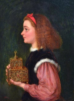 The Offering, 19th Century Oil Portrait 