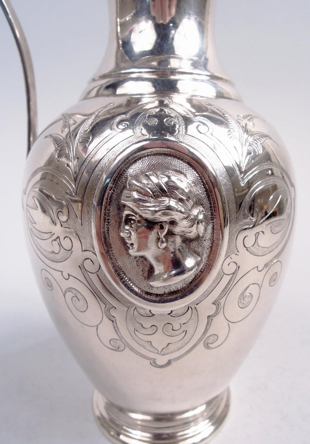 Mid-19th Century William Gale Medallion New York Classical Creamer & Sugar, 1862