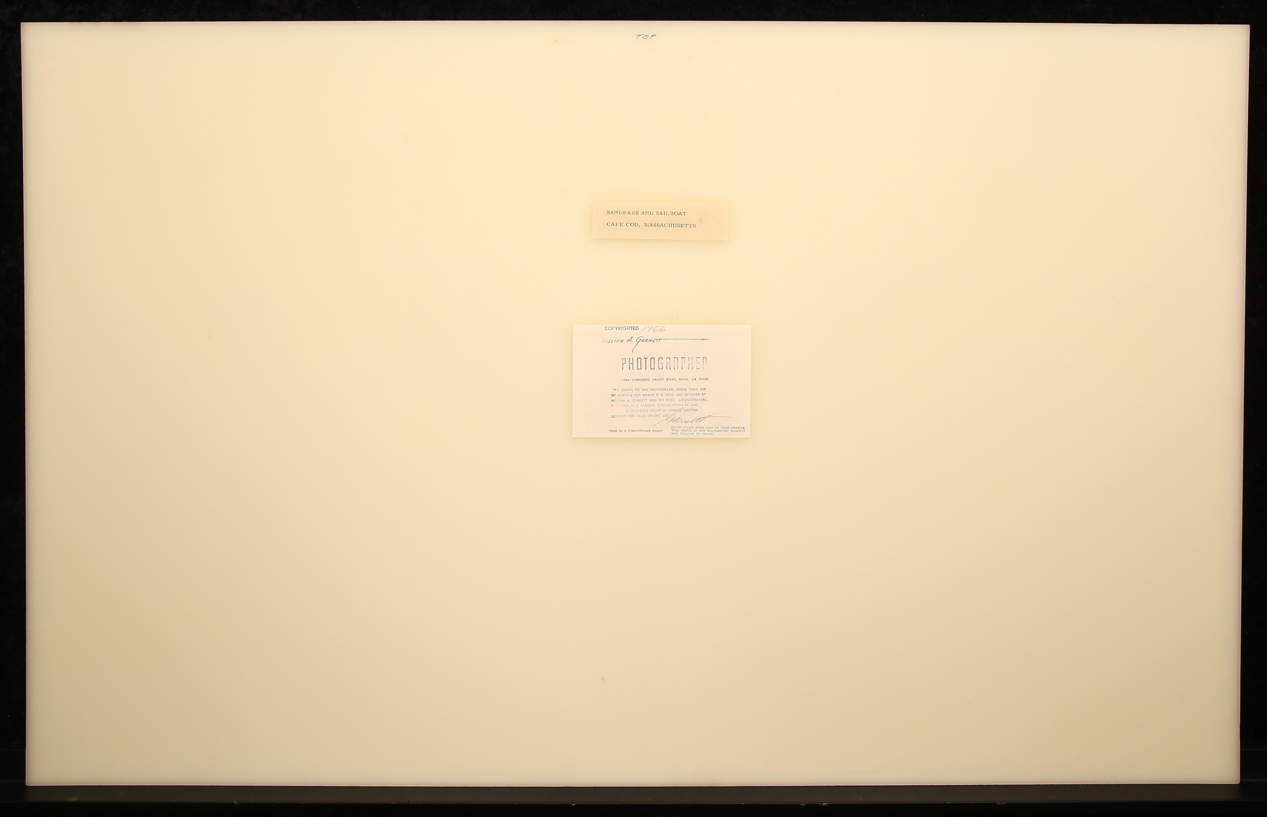 Garnett, William A. - Bancos de arena y velero, 1966 - Fotografie - handsigniert 1