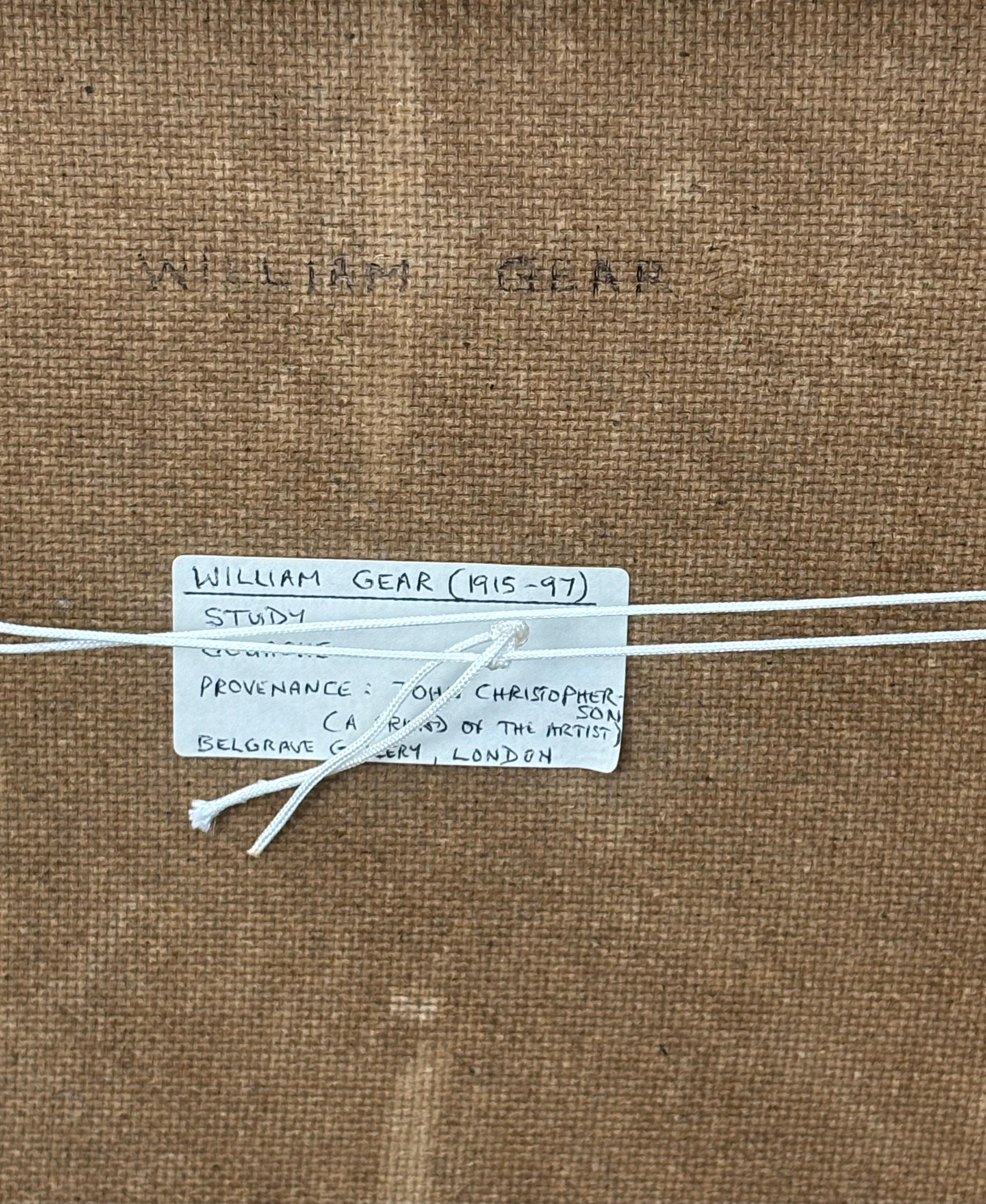 William Gear (1915-1997) Britannique, étude à la gouache sur carton années 1940 Bon état - En vente à Oxford, GB