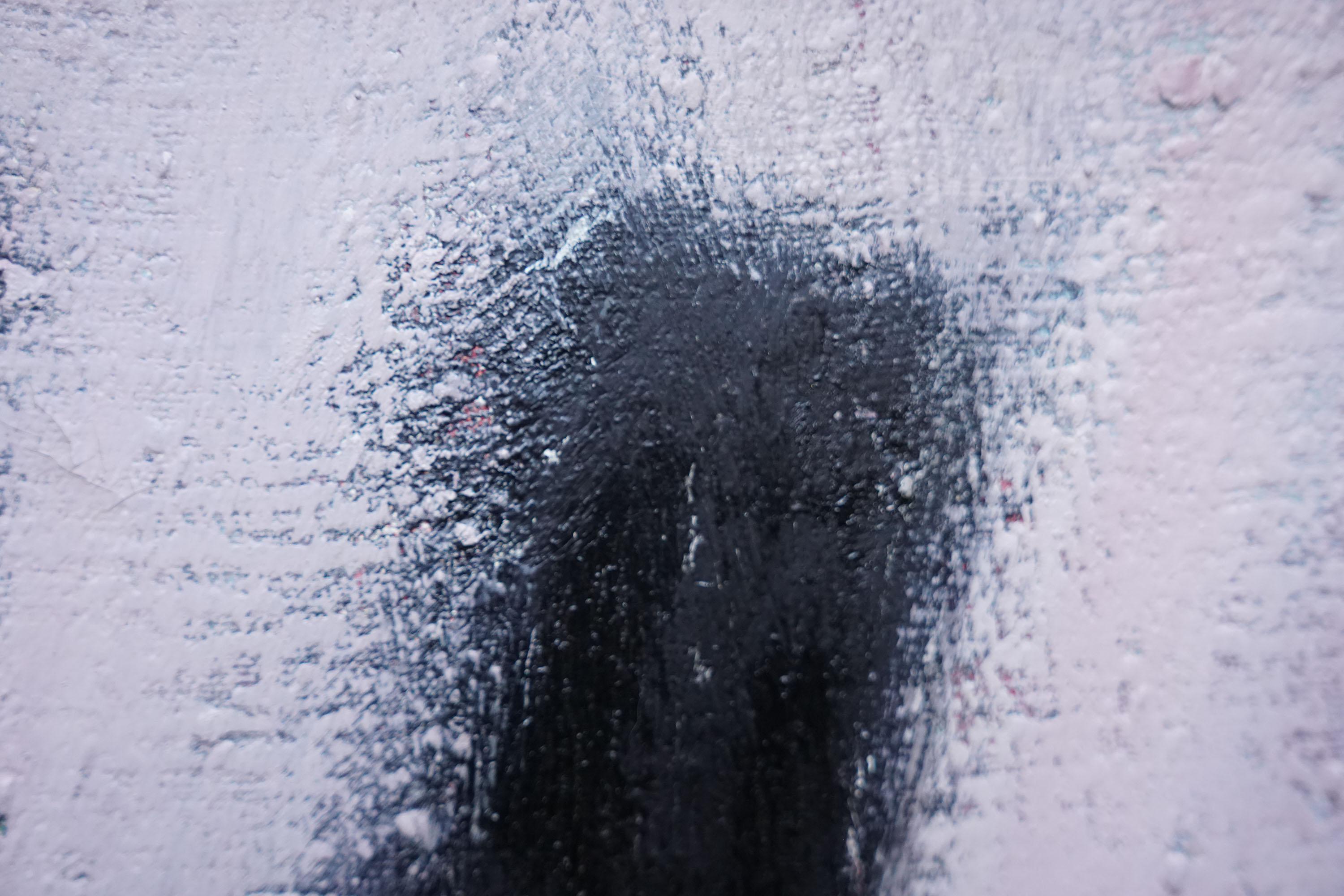Figura nera rossa n. 2 - pittura ad olio dell'arte espressionista astratta del 1957 in vendita 5