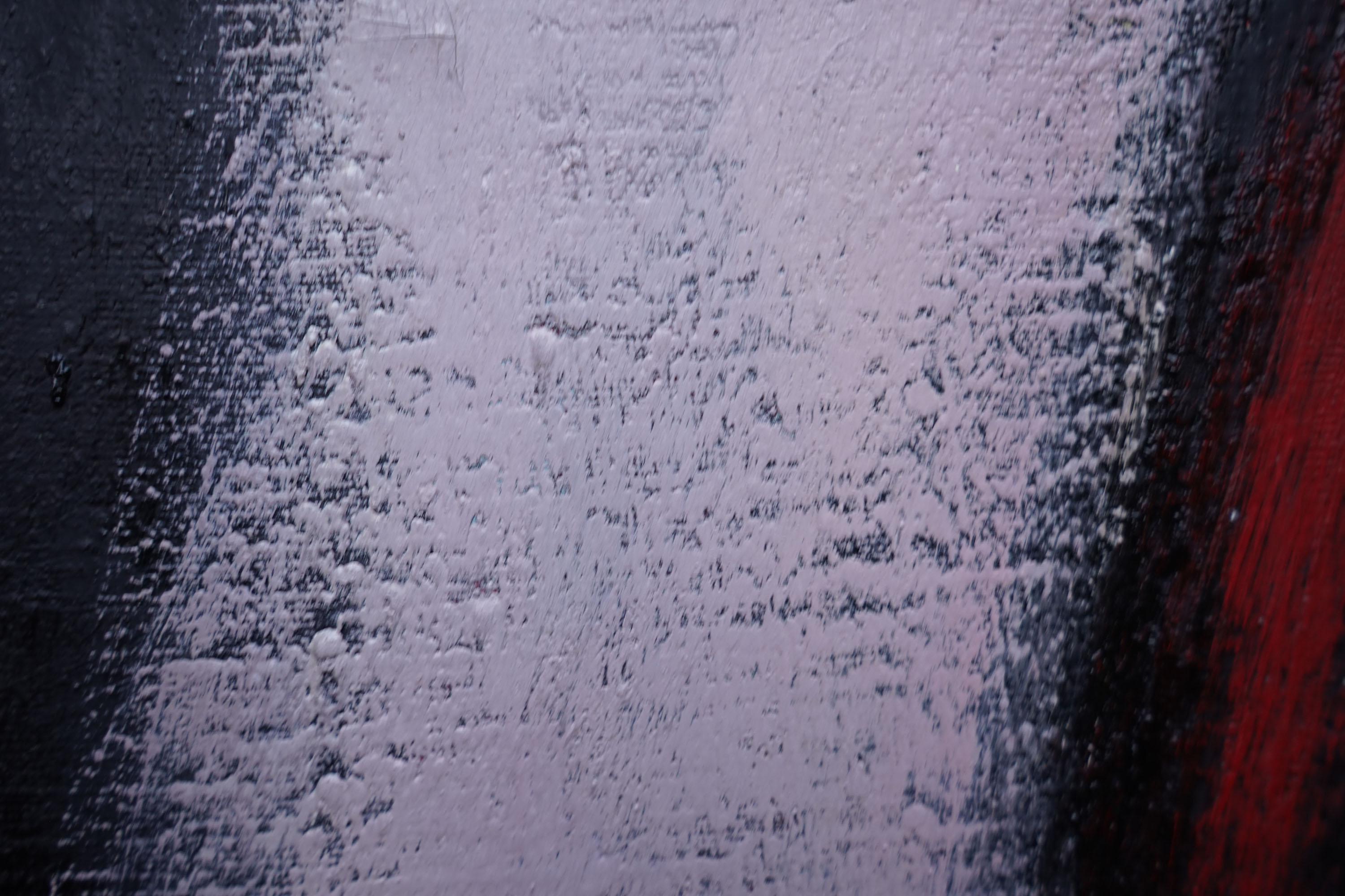 Figura nera rossa n. 2 - pittura ad olio dell'arte espressionista astratta del 1957 in vendita 4