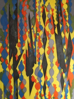 „Diamond Structure“ – Abstrakte Ölmalerei aus den 1960er Jahren in Schottland