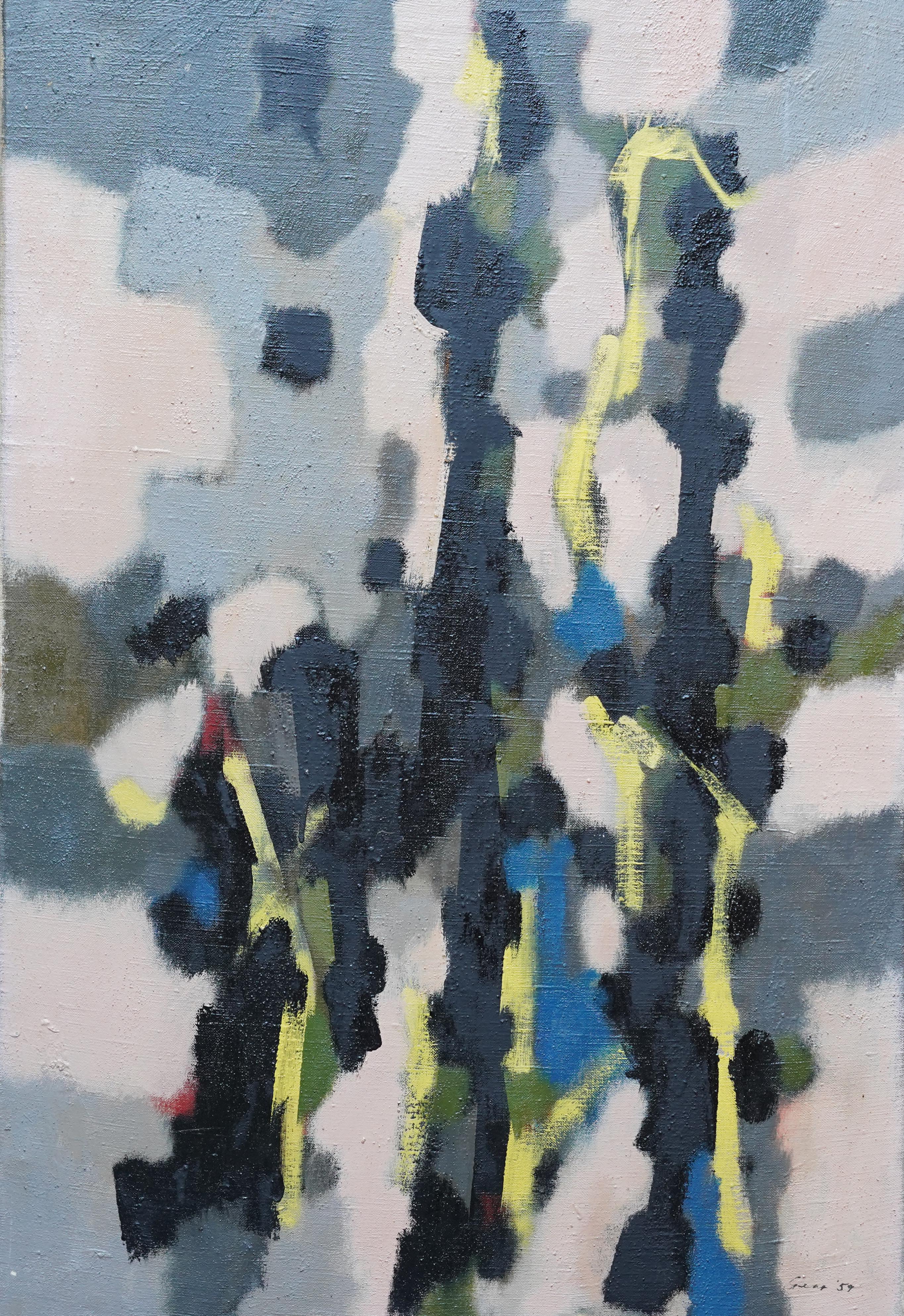 Landscape Element Dec '59 - Scottish Abstract Expressionist art oil painting For Sale 8