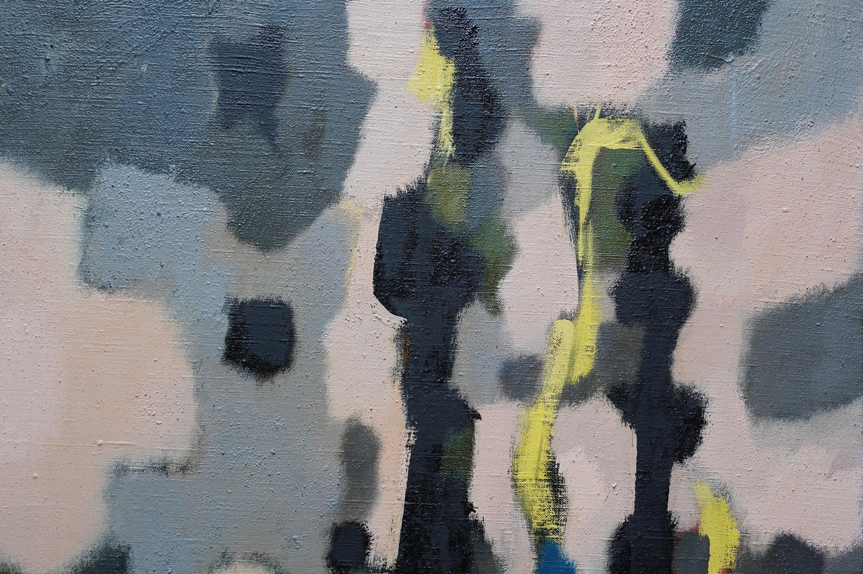 Landscape Element Dec '59 - Scottish Abstract Expressionist art oil painting - Gray Abstract Painting by William Gear