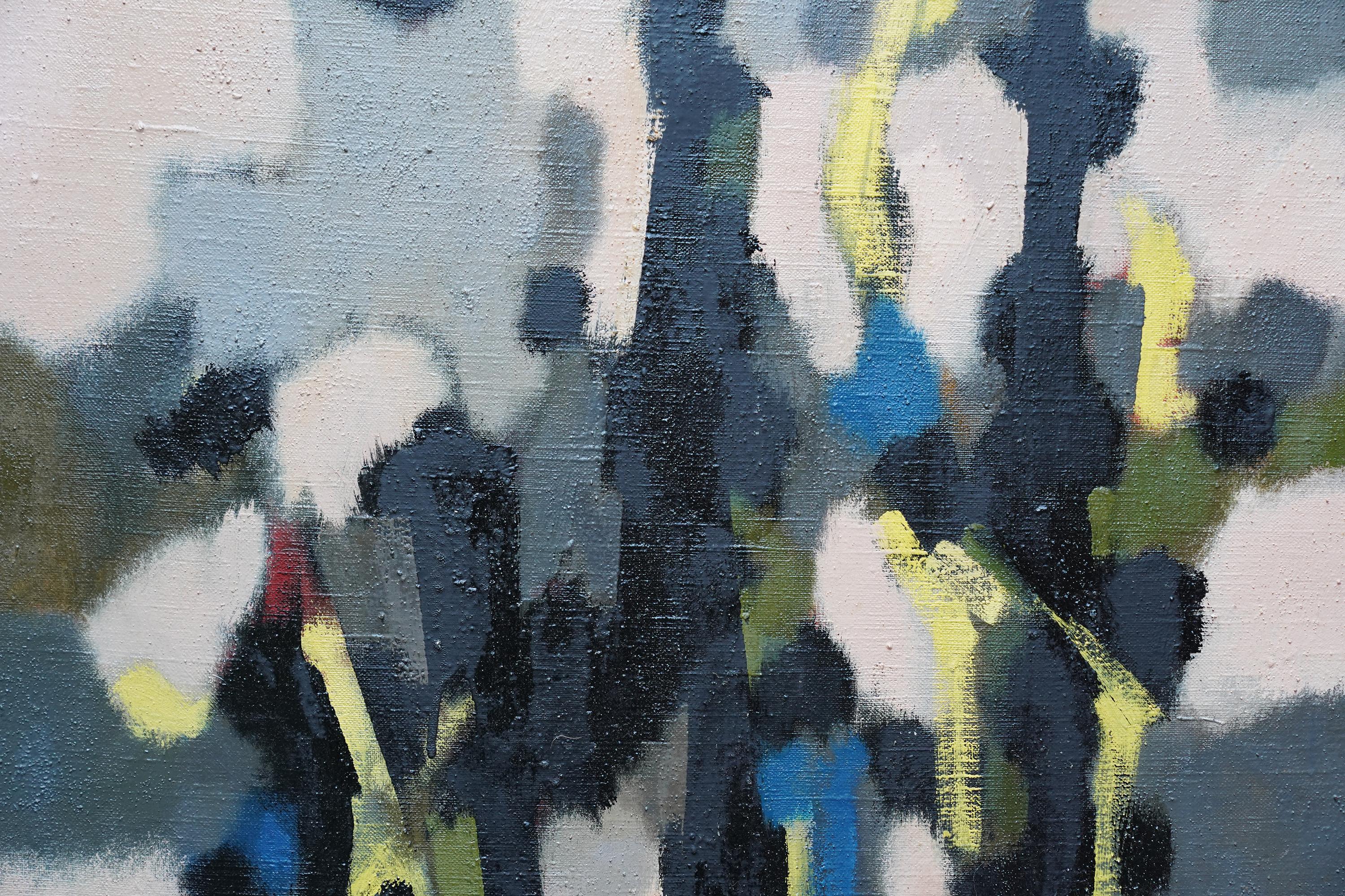 This stunning Scottish Abstract Expressionist oil painting is by noted Scottish artist William Gear. It was painted in 1959, just after Gear moved to Eastbourne. While contemporaries questioned his move to Eastbourne as Curator of the Towner Art