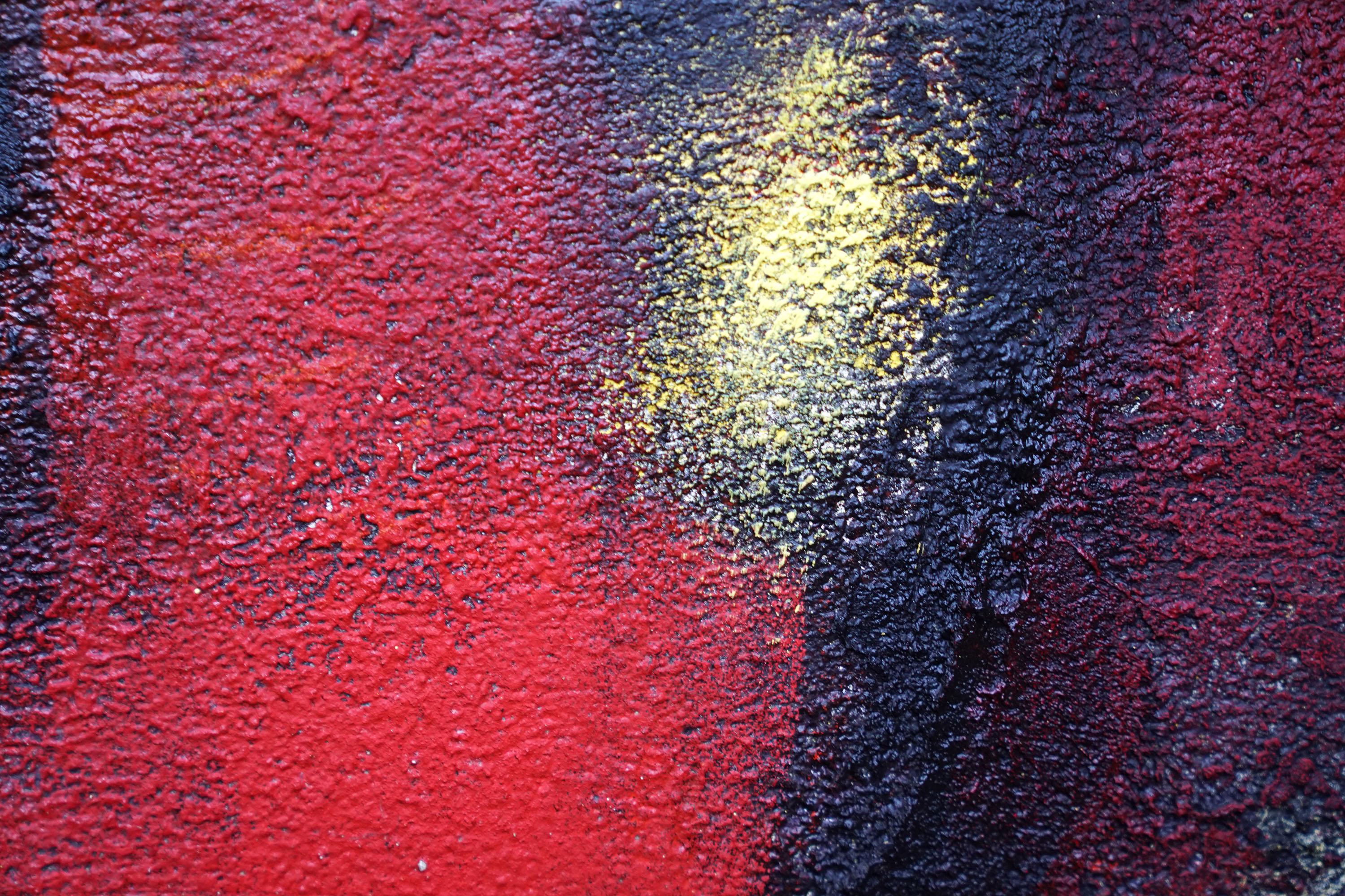Ídolo Rojo 2 - Pintura al óleo de arte expresionista abstracto escocés de 1959 en venta 5