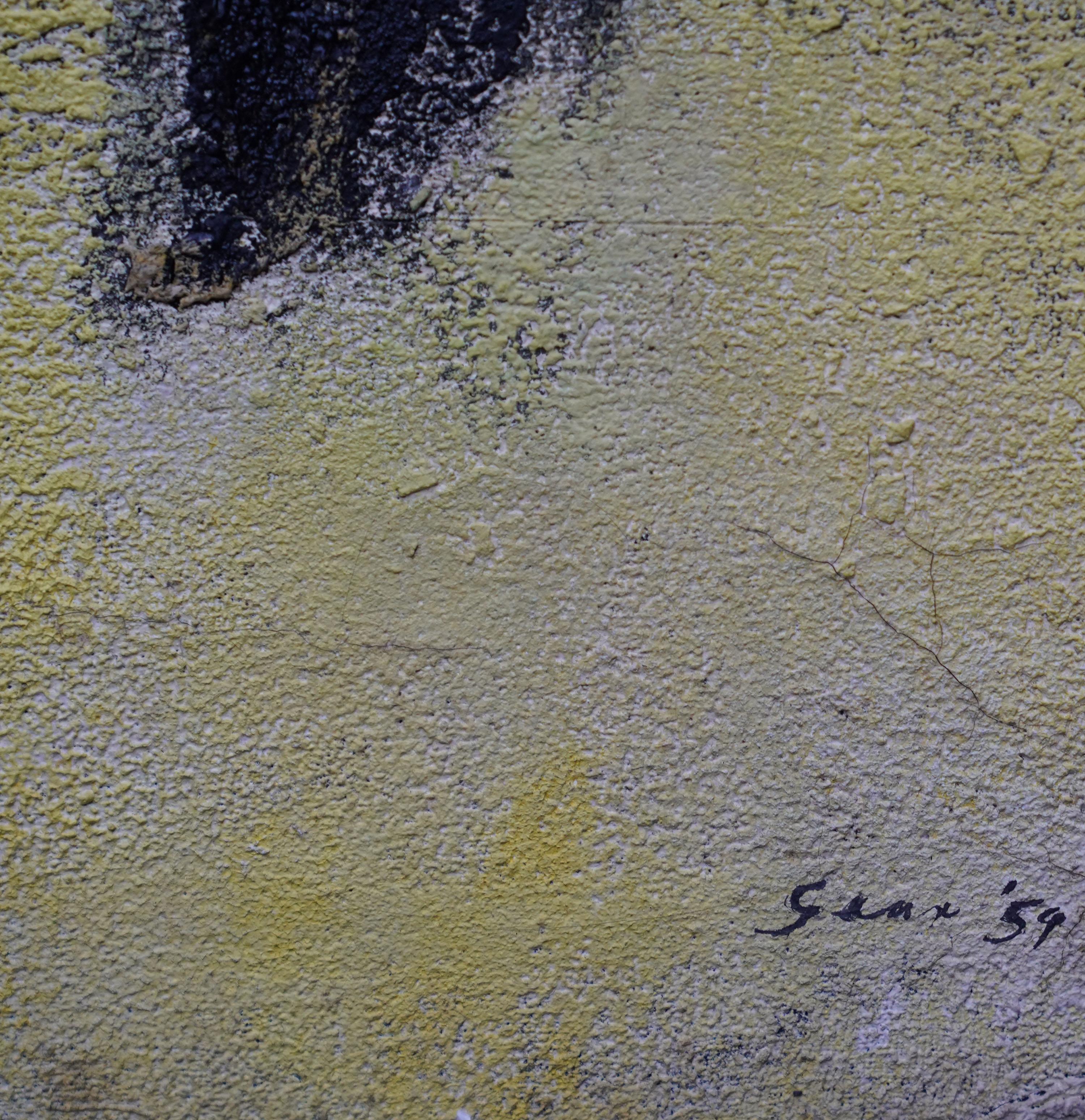 Ídolo Rojo 2 - Pintura al óleo de arte expresionista abstracto escocés de 1959 en venta 7