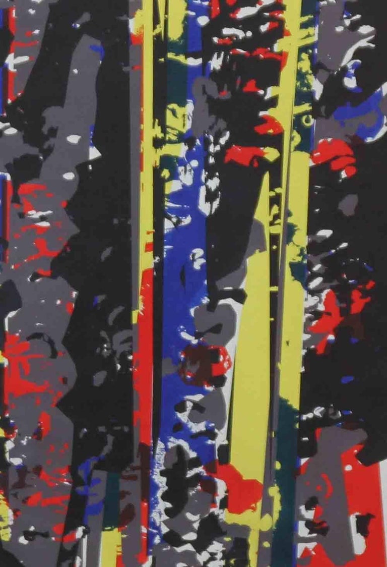 William Gear Yellow Spike British 60 S Abstract Art Blue Red