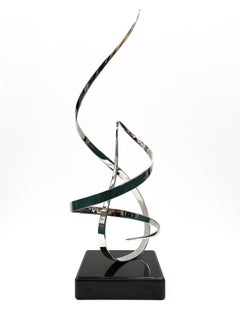 Sin título (escultura cinética de acero inoxidable)