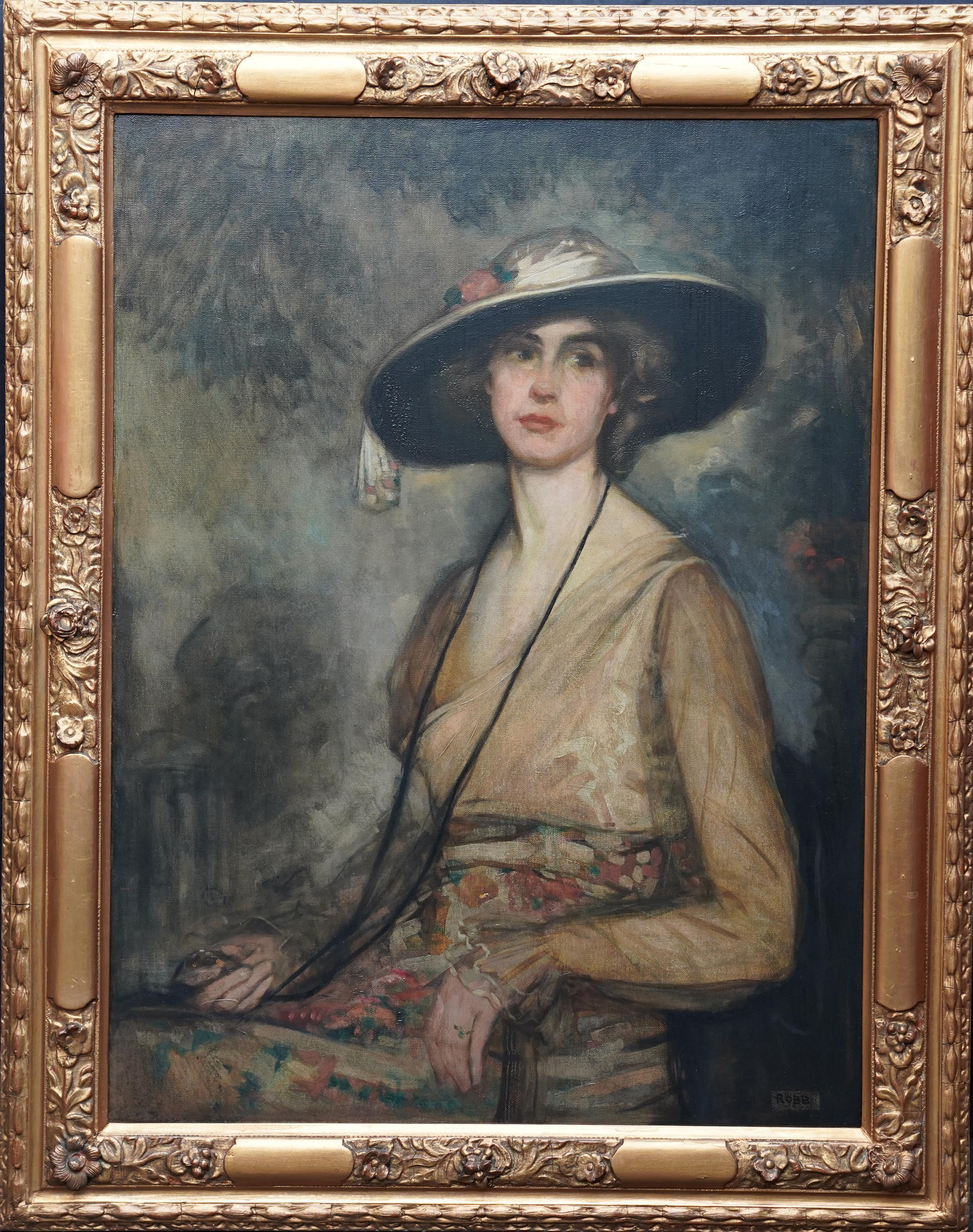 Portrait of Louisa Ann Inglis 1857-1935 - British Victorian art oil painting For Sale 10