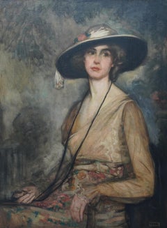 Portrait of Louisa Ann Inglis 1857-1935 - British Victorian art oil painting