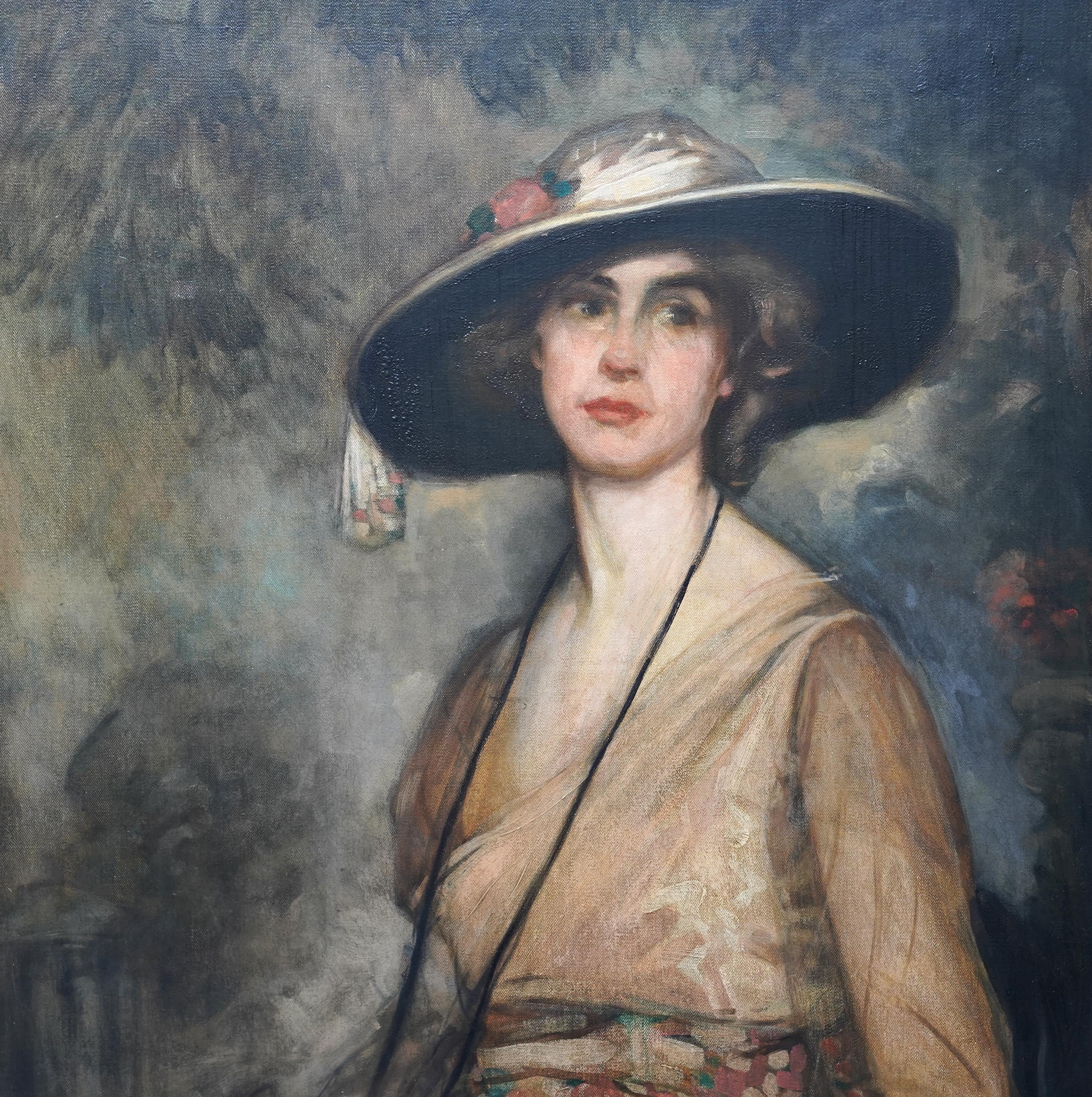 Portrait of Louisa Ann Inglis 1857-1935 - British Victorian art oil painting For Sale 1