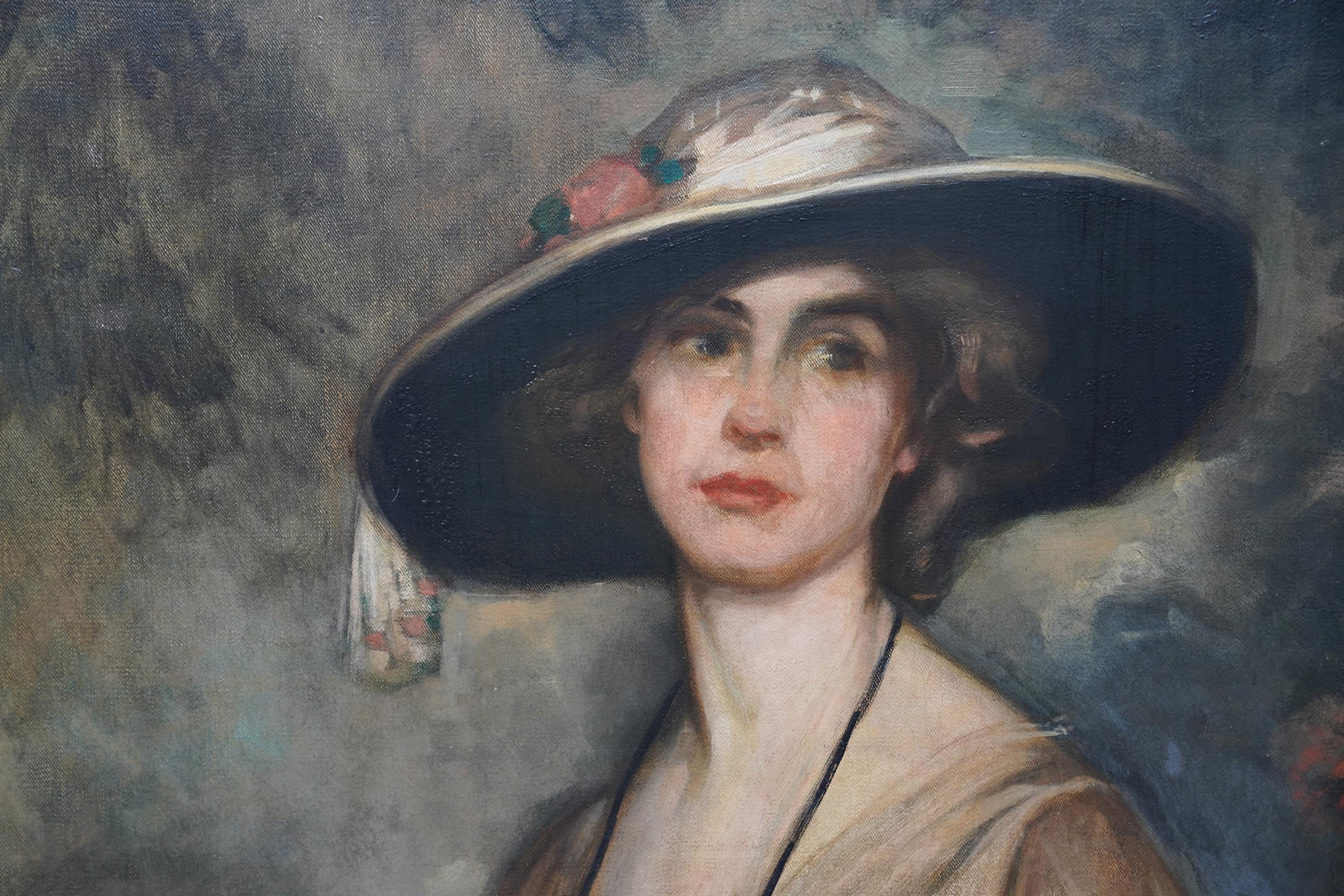 Portrait of Louisa Ann Inglis 1857-1935 - British Victorian art oil painting For Sale 3