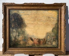William George Robb - Early 20th century English painting - Gallant scene