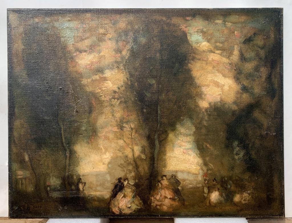 William George Robb - Quadro inglese del primo Novecento - Scena galante 1