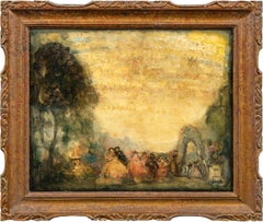 William George Robb - Early 20th century English painting - Gallant scene