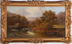 William Gillard (fl.1812-1876) - Fine Framed Oil, River in the Woods