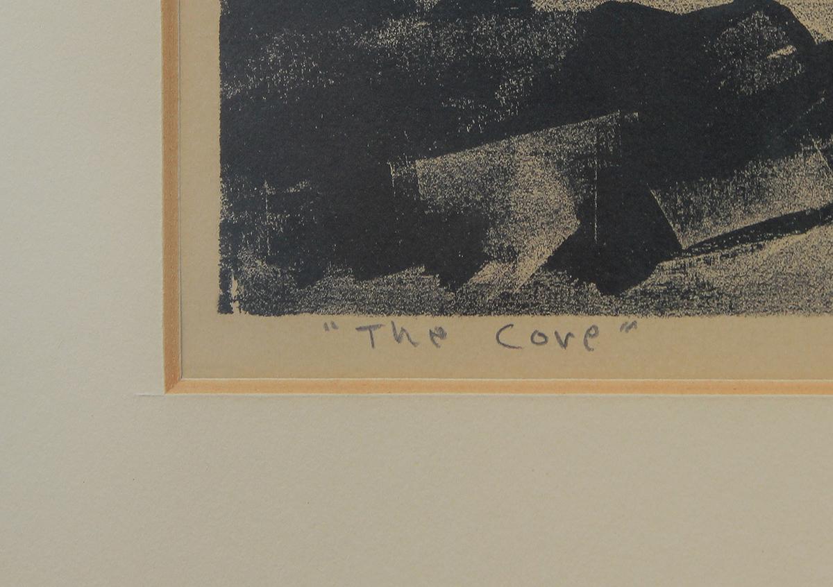 Abstrakte Landschaft einer Wüste mit Mutter und Kind in Lithographie „ „The Cove“ im Angebot 6