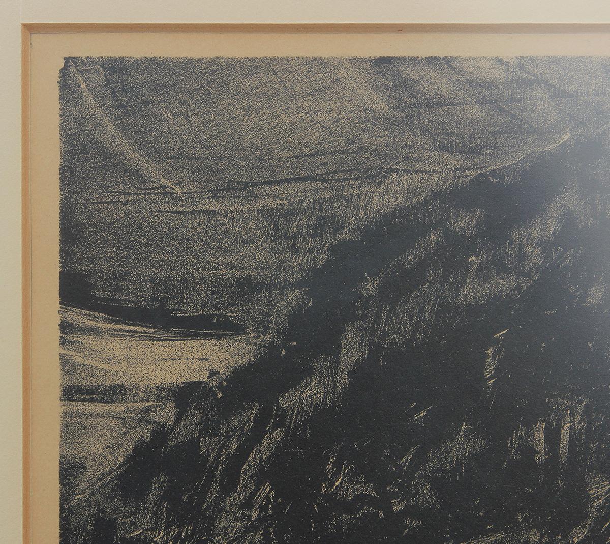 Abstrakte Landschaft einer Wüste mit Mutter und Kind in Lithographie „ „The Cove“ im Angebot 7