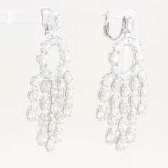 William Goldberg 32ct Oval Diamond Drop Earrings