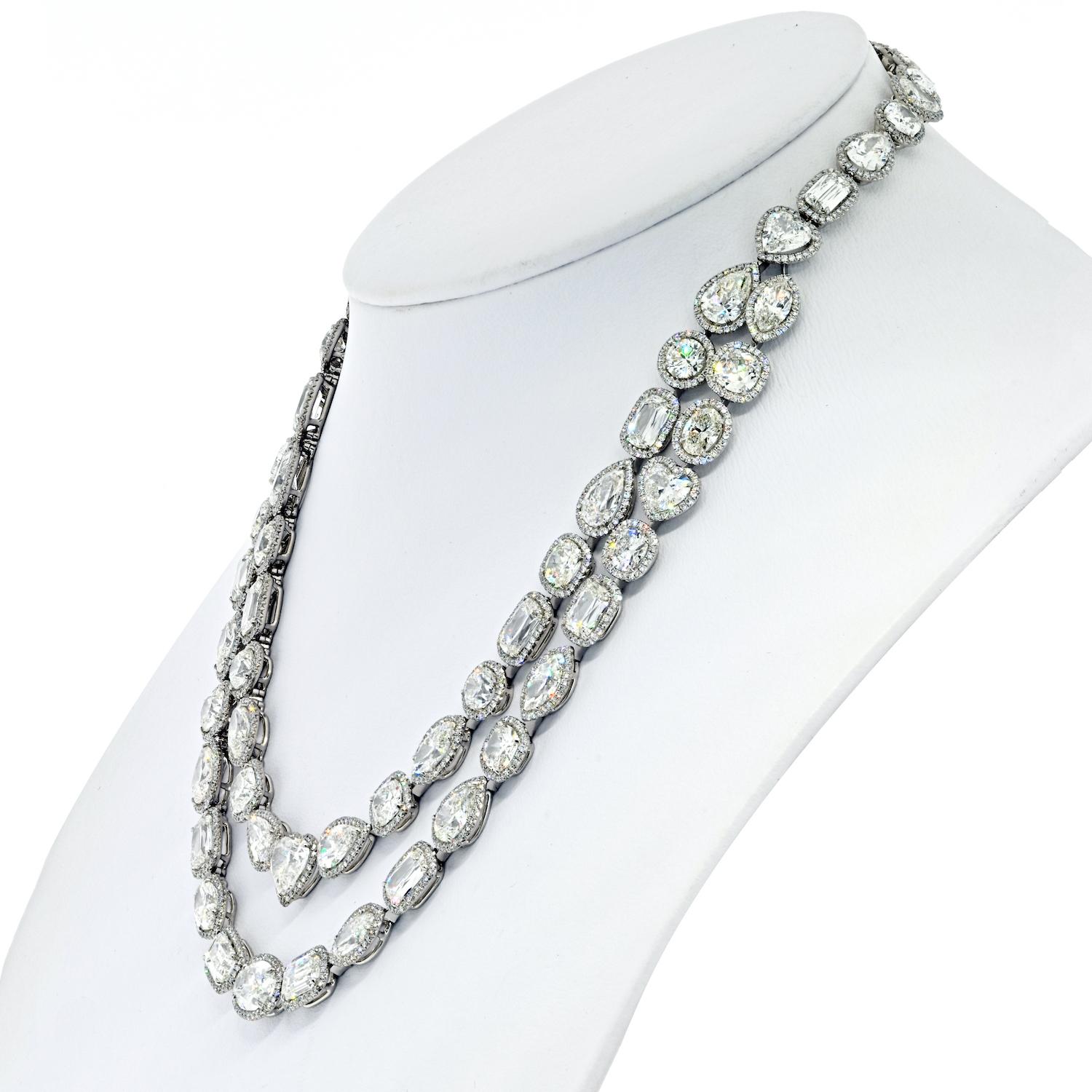 William Goldberg 63 Karat spektakuläre Diamant-Halskette Unendlichkeits-Halskette (Moderne) im Angebot
