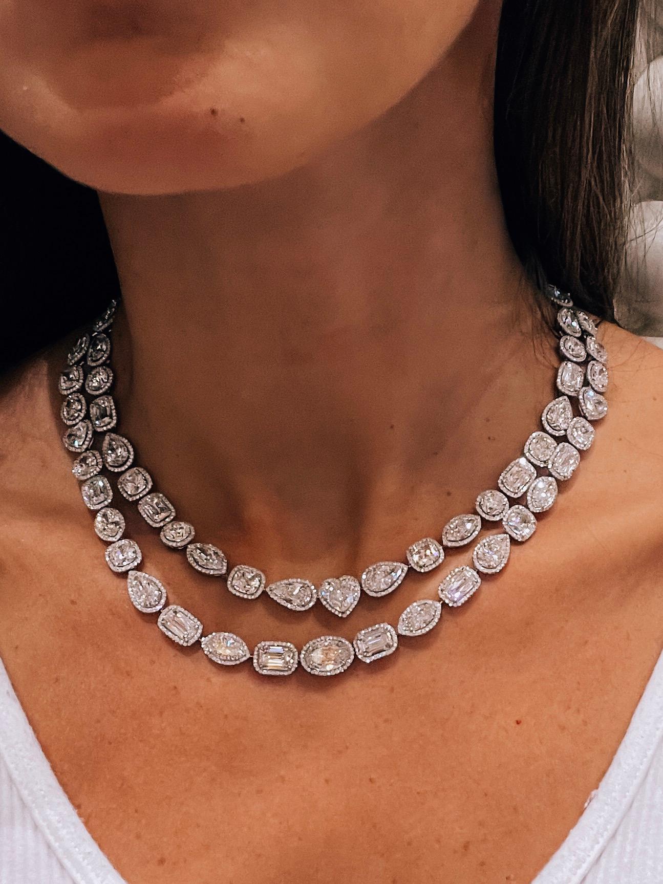 William Goldberg 63 Karat spektakuläre Diamant-Halskette Unendlichkeits-Halskette Damen im Angebot