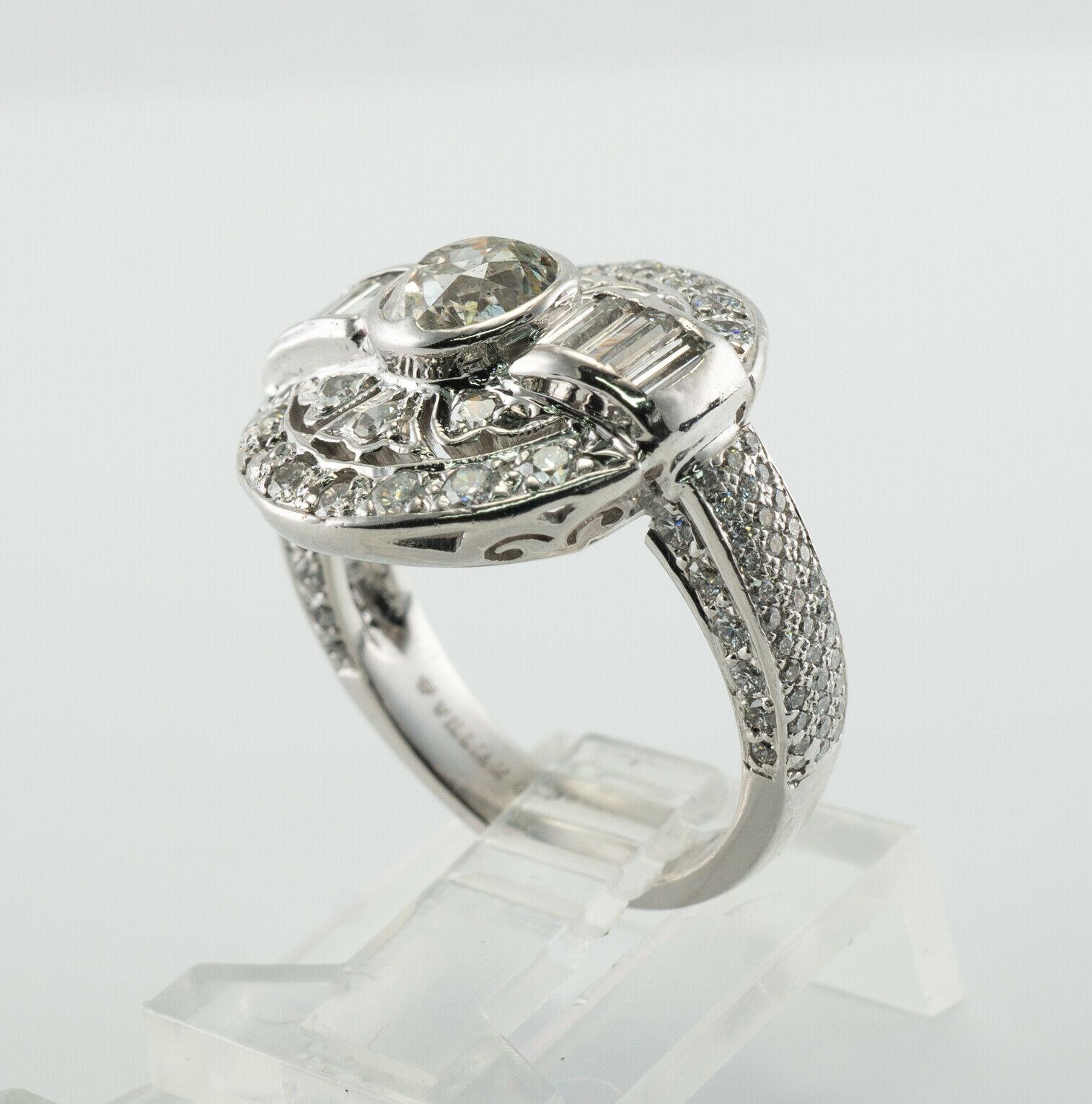 William Goldberg Diamond Ring Vintage Platinum 2.83 TDW For Sale 3