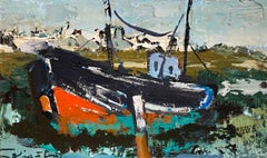 Vintage William Goliasch "Bretagne" - Oil on cardboard 17x27 cm