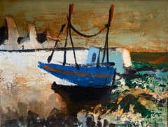"Dike in Bretagne" par William GOLIASCH - Huile sur bois 27x35 cm