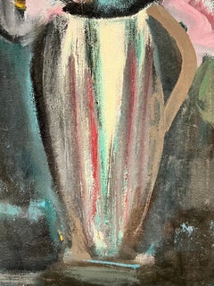 "Blumen in einer Vase" von W. Goliash - Öl auf Leinwand - 34,5x81 cm
