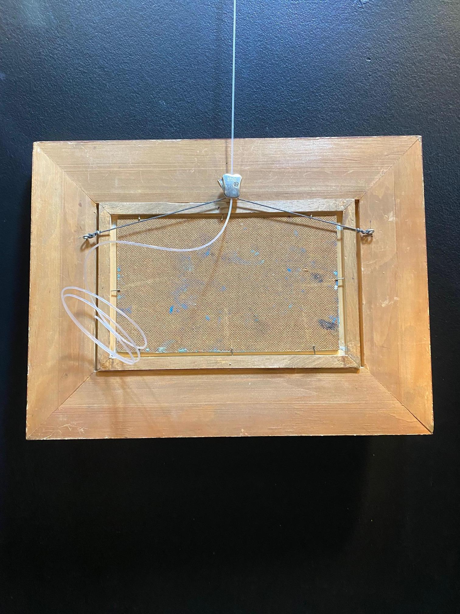 „Leuchtturm“ von William GOLIASCH – Öl auf Holz, 16x26 cm im Angebot 2