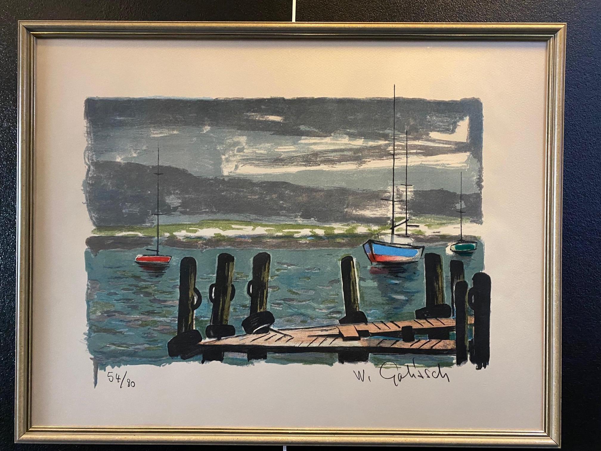 Pontón a Ruth de William Goliasch - Impresión 50x66 cm en venta 2