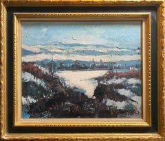 "Salève mount landscape" by William GOLIASCH - Oil on canvas 50x61 cm