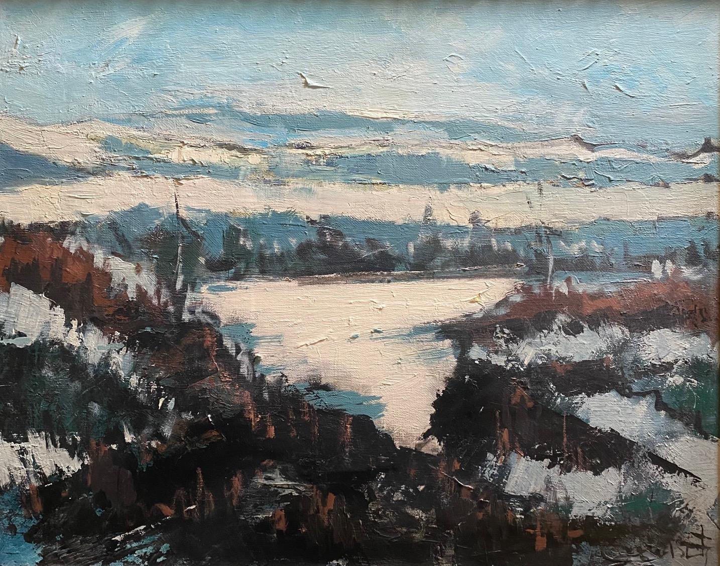 "Salève mount landscape" von William GOLIASCH - Öl auf Leinwand 50x61 cm