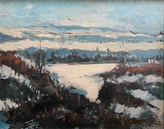 "Salève mount landscape" by William GOLIASCH - Oil on canvas 50x61 cm