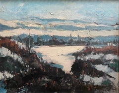 "Paysage du mont Salève" par William GOLIASCH - Huile sur toile 50x61 cm