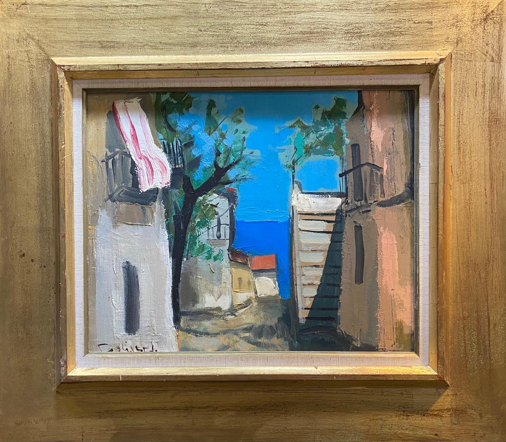 « Sicile Landscape » de William GOLIASCH - Huile sur bois 35x43 cm - Painting de William Goliasch