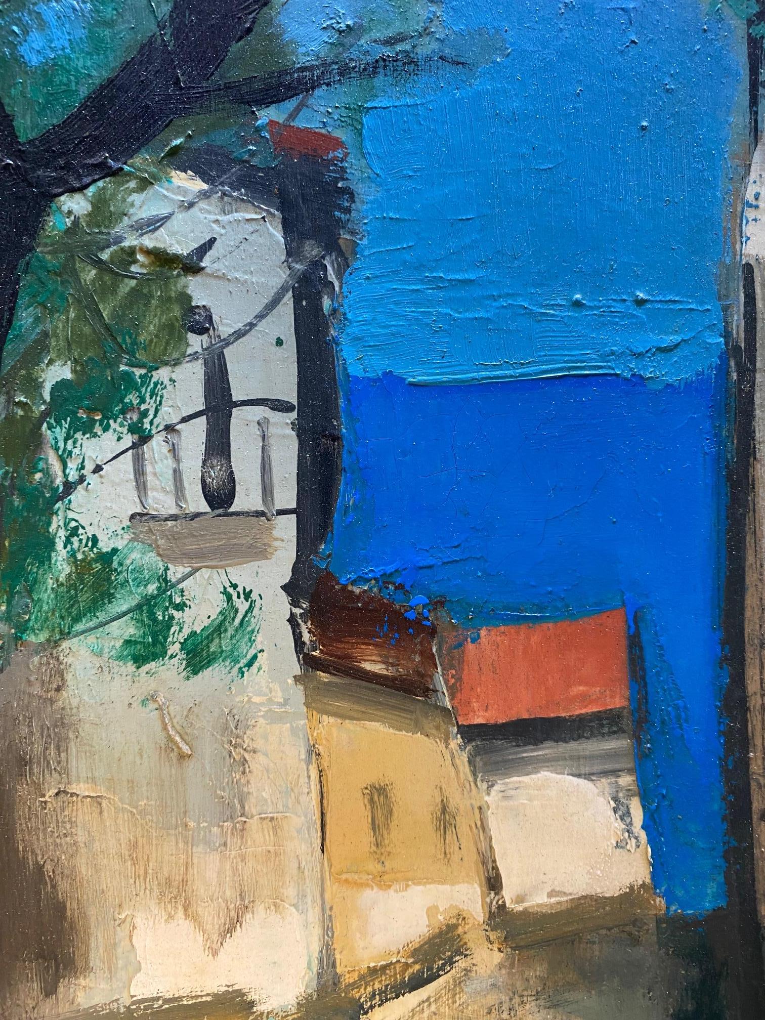 « Sicile Landscape » de William GOLIASCH - Huile sur bois 35x43 cm en vente 1