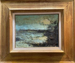 "Sunset in Camargue" by William GOLIASCH - Oil on canvas 27x35 cm