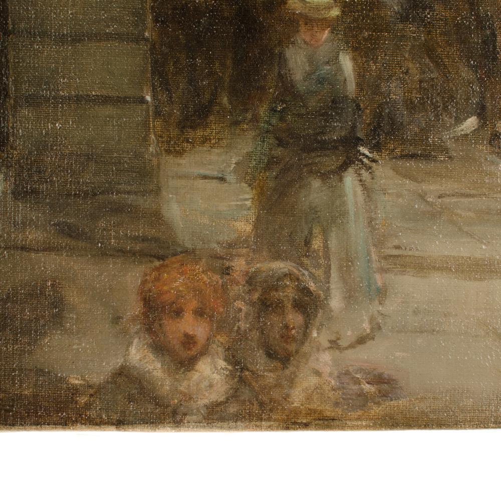 William Gordon Burn-Murdoch (británico, 1862 - 1939)  Escena callejera europea en Bueno estado para la venta en Philadelphia, PA