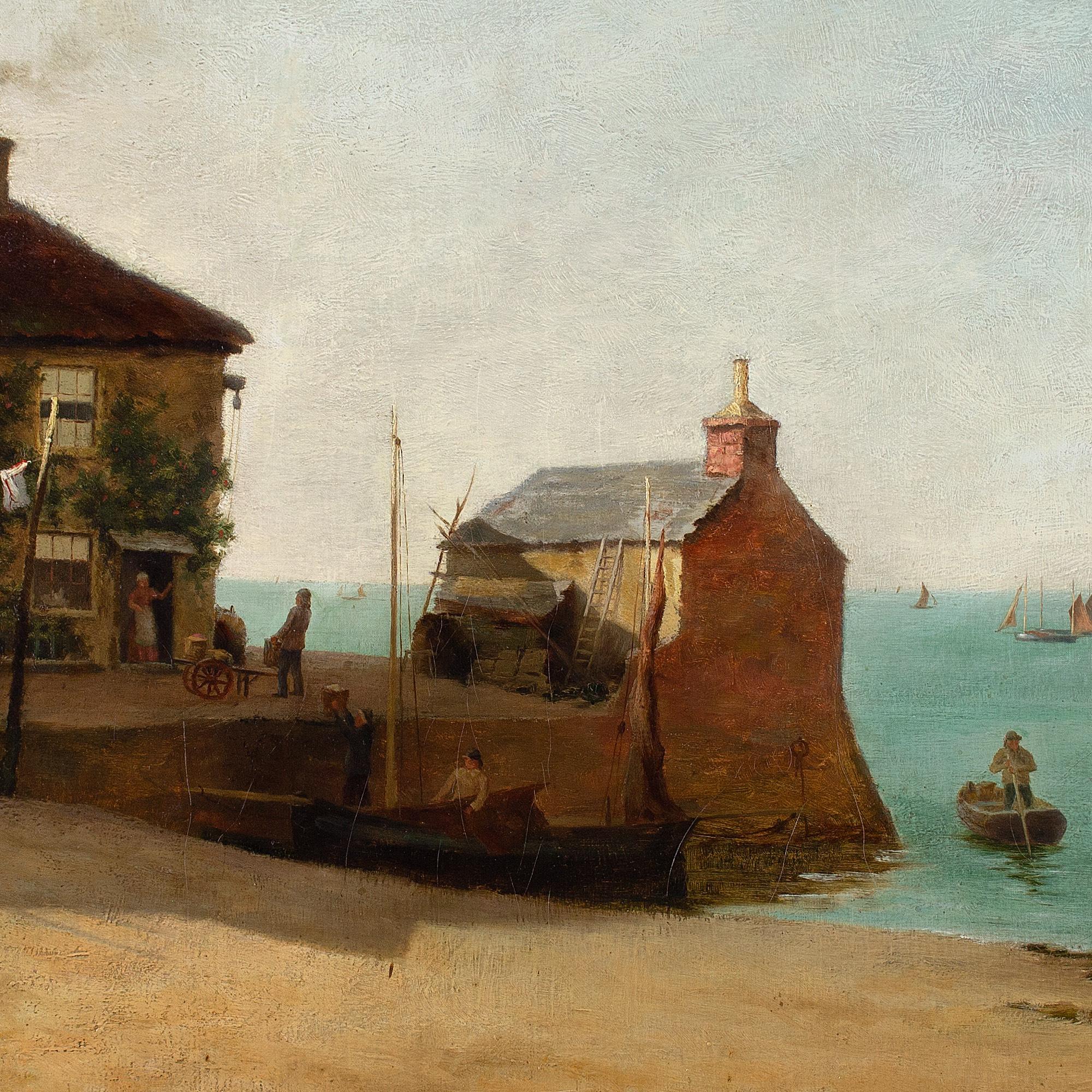 William Graham Buxton, L'alba del giorno sulla costa dell'Essex, pittura a olio 7